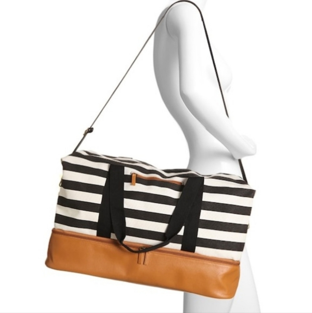 DSW Striped Duffel Weekender Bag